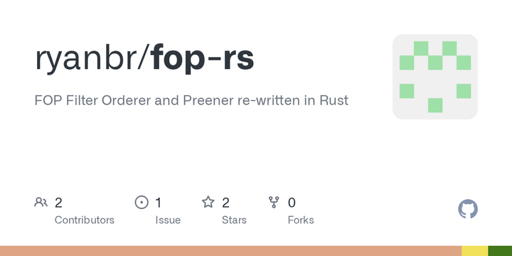 Fop – Filter Orderer and Preener (Rust Edition) for Adblock
