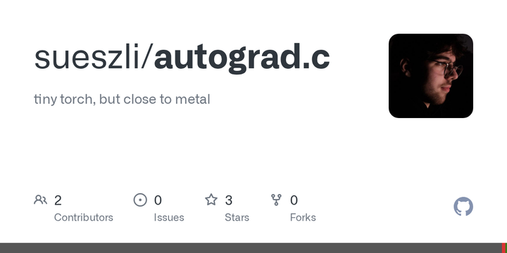 Show HN: Autograd.c – a tiny ML framework built from scratch