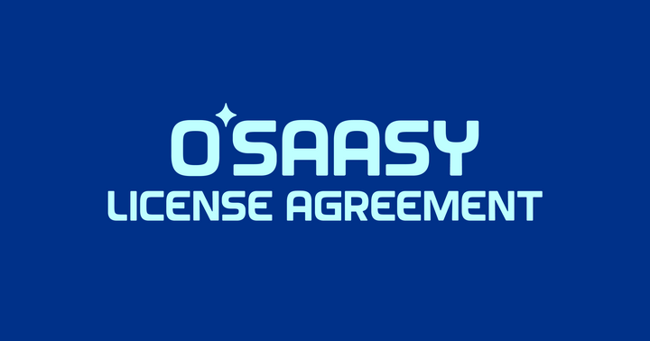 O'saasy License Agreement
