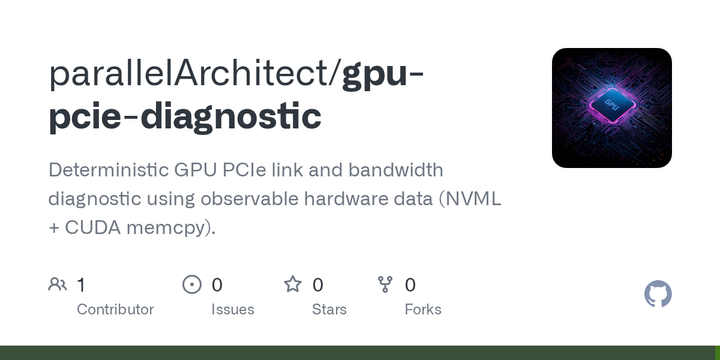 Show HN: Deterministic PCIe Diagnostics for GPUs on Linux