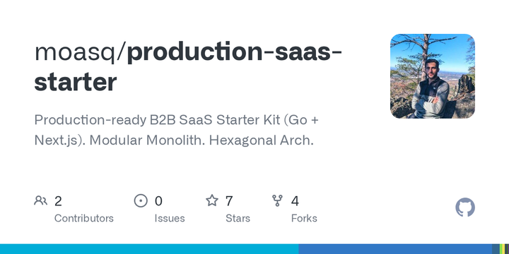 Show HN: I open-sourced my Go and Next B2B SaaS Starter (deploy anywhere, MIT)
