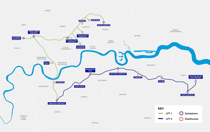 A train-sized tunnel is now carrying electricity under South London