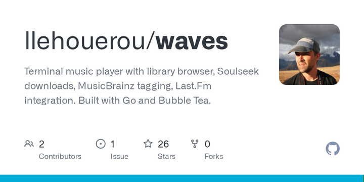 Show HN: Waves – A terminal music player with library browsing and radio mode