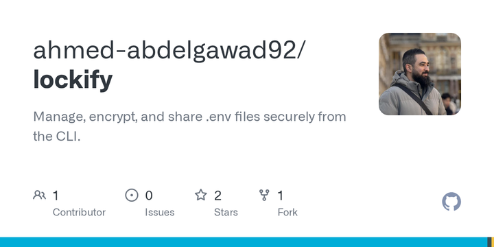 Show HN: Lockify – developer-friendly CLI for managing encrypted env variables