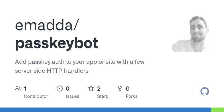 Show HN: Passkeybot.com – add passkey auth with a few server side HTTP handlers