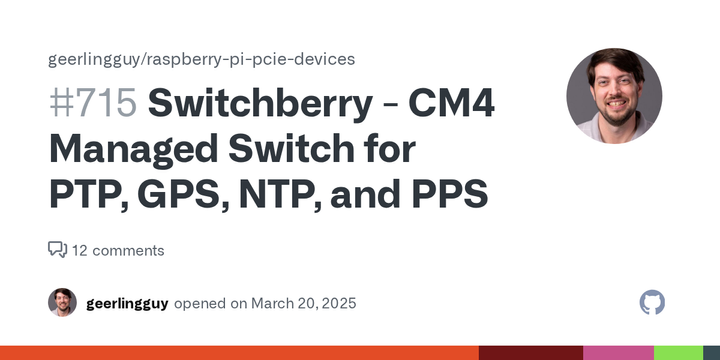 Switchberry – CM4 Managed Switch for PTP, GPS, NTP, and PPS