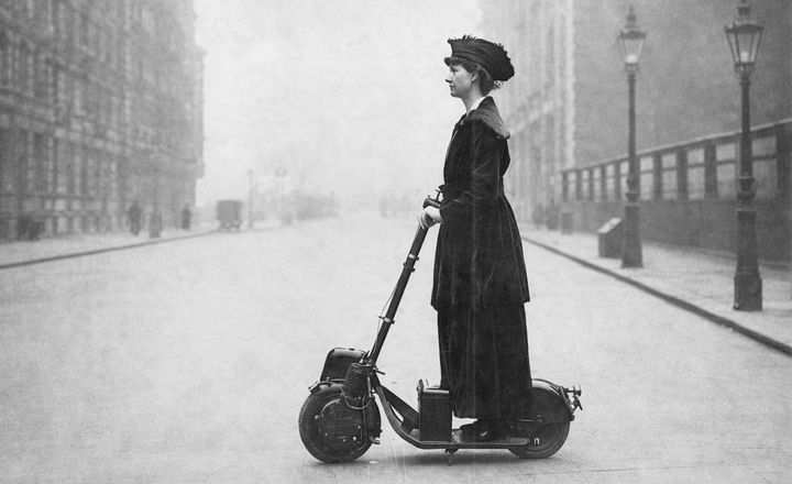 The e-scooter isn't new – London was zooming around on Autopeds a century ago