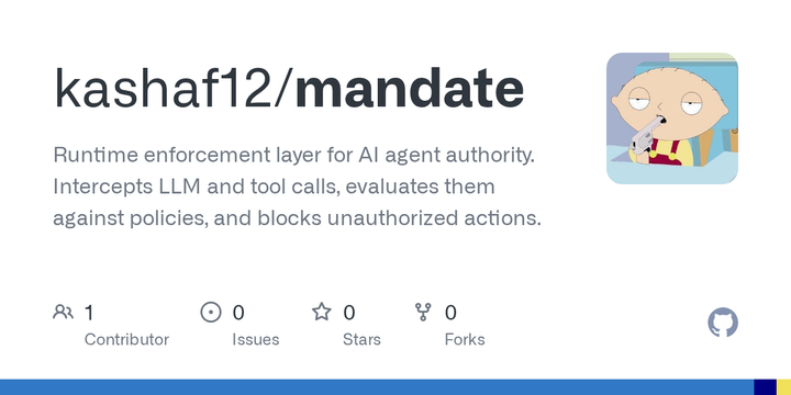 Show HN: Mandate – treating AI agents like economic actors, not scripts