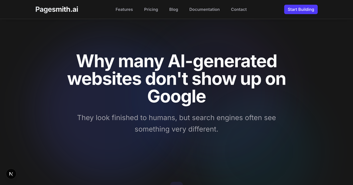 Show HN: Why many AI-generated websites don't show up on Google
