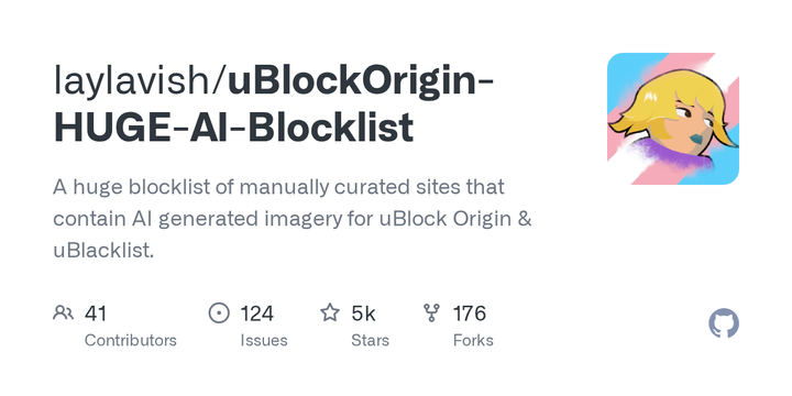 UBlockOrigin and UBlacklist AI Blocklist