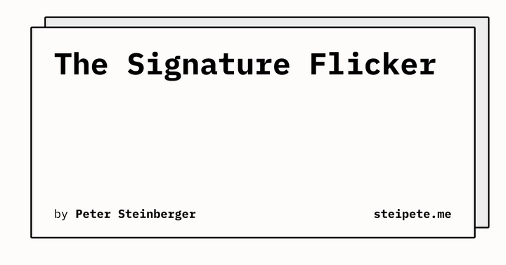 The Signature Flicker