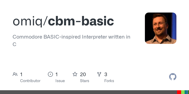 CBM-BASIC: Commodore BASIC–style interpreter written in C