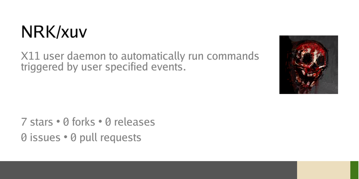 X11 user daemon to automatically run commands triggered by user specified events