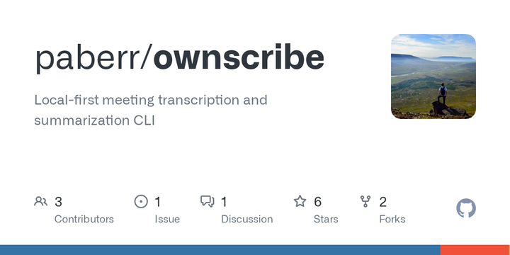 Show HN: Ownscribe – local meeting transcription, summarization and search