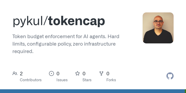 Show HN: Tokencap – Token budget enforcement across your AI agents
