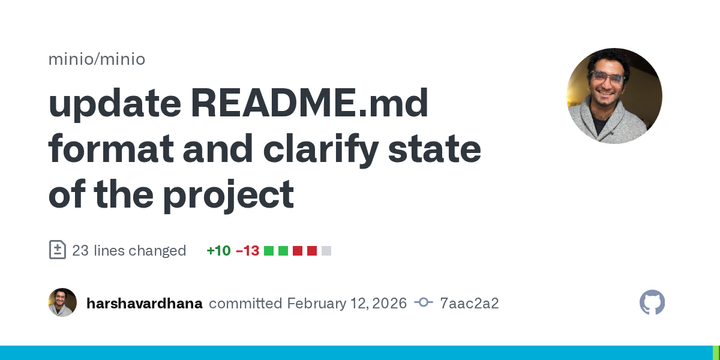 MinIO repository is no longer maintained
