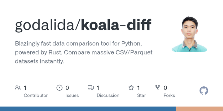 Show HN: Koala Diff – High-performance local data comparison (Rust and Polars)