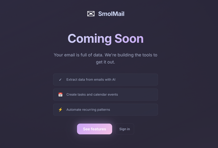 SmolMail – Stop typing what your emails know