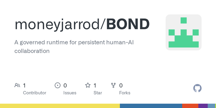 Show HN: Bond – Persistent memory and governance framework for Claude AI
