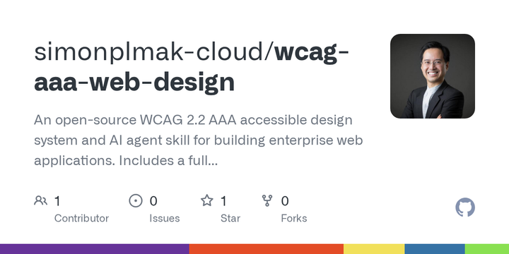 Show HN: WCAG 2.2 AAA Toolkit – AI Skill for Accessible Web Apps