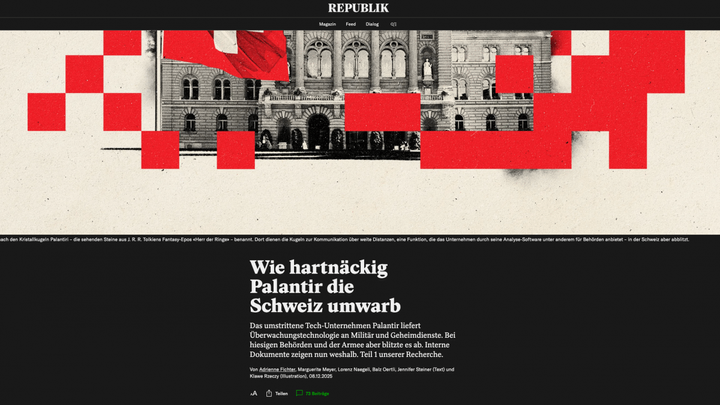 Palantir vs. the "Republik": US analytics firm takes magazine to court