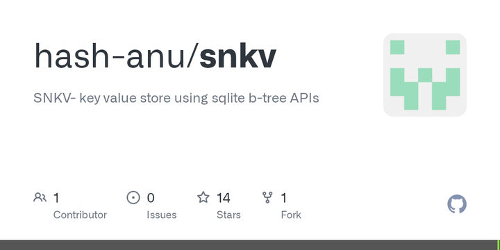 Show HN: SnkvDB – Single-header ACID KV store using SQLite's B-Tree engine