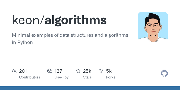 Show HN: Algorithms 1.0.0 – Minimal and clean implementations of algorithms