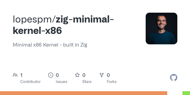 Minimal x86 Kernel Zig