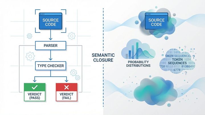 Semantic closure: why compilers know when they are right and LLMs do not