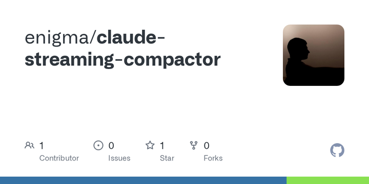 Show HN: Claude-Stream-Compactor