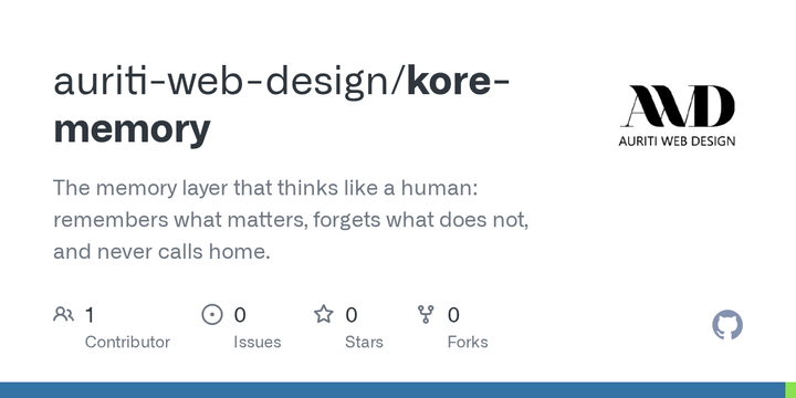 Show HN: Kore – local AI memory layer with Ebbinghaus forgetting curve