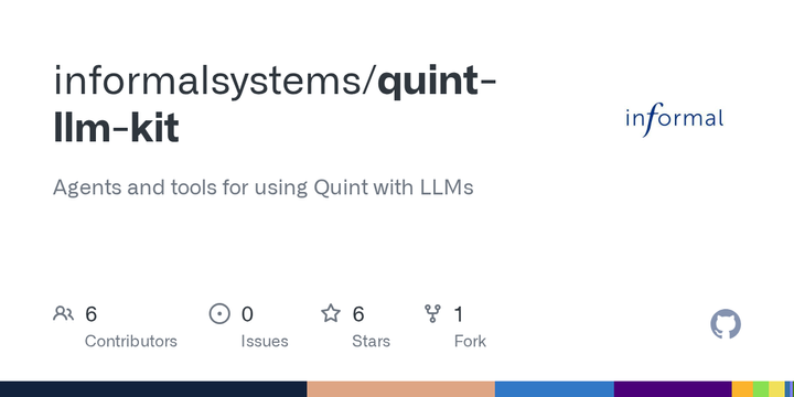Quint LLM Kit for writing and using formal specifications