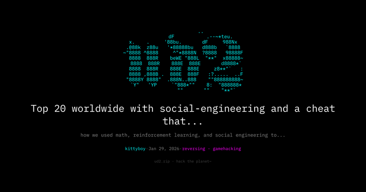 Top worldwide with social-engineering and a cheat that's still undetected