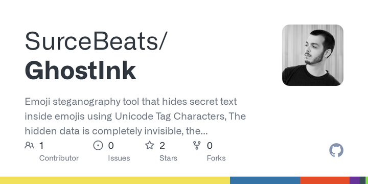Show HN: GhostInk – Hide secret text inside emojis using Unicode tag characters