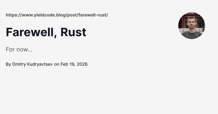 Farewell Rust