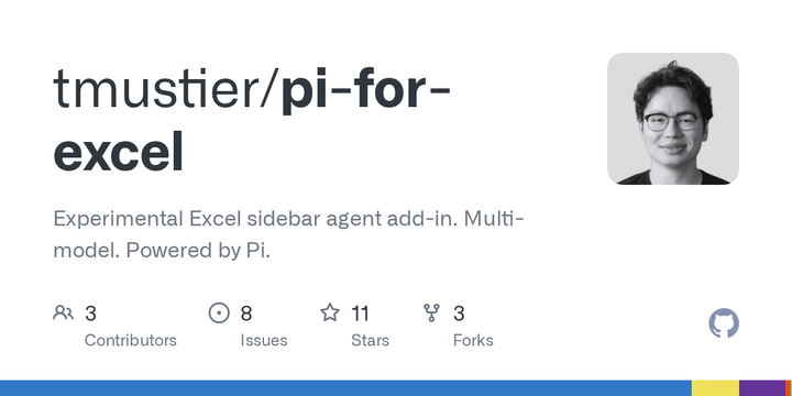 Pi for Excel: AI sidebar add-in for Excel, powered by Pi