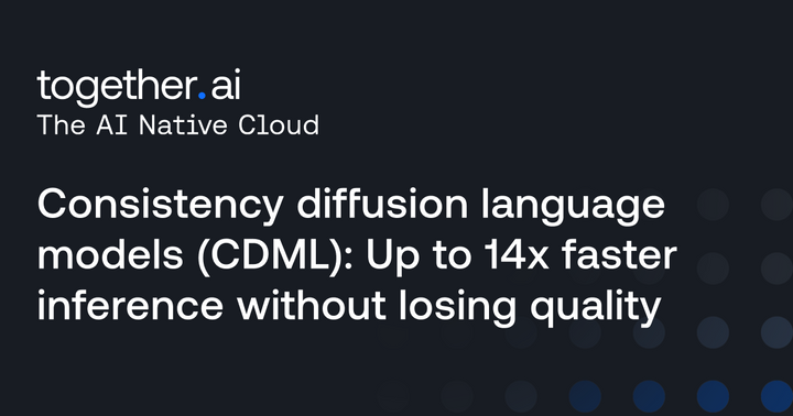 Consistency diffusion language models: Up to 14x faster, no quality loss