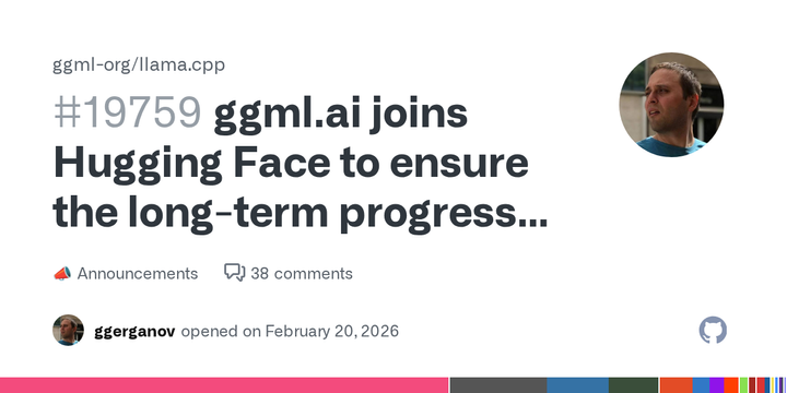 Ggml.ai joins Hugging Face to ensure the long-term progress of Local AI