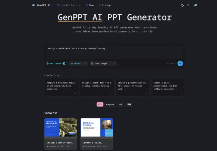 Show HN: GenPPT AI – Turn any idea into professional slides in seconds