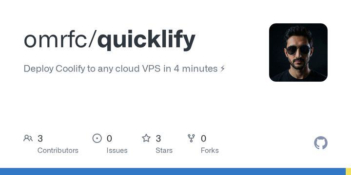 Show HN: Quicklify – Deploy Coolify to any VPS in 4 minutes with one command