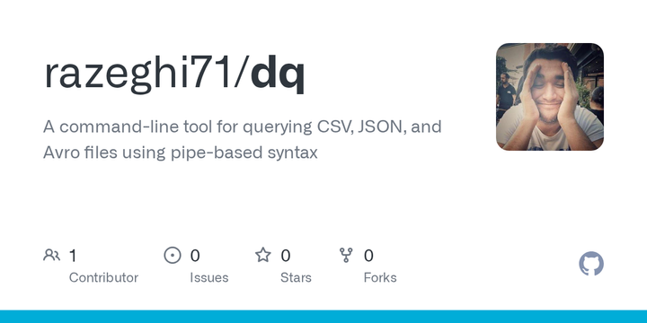 Show HN: Dq – pipe-based CLI for querying CSV, JSON, Avro, and Parquet files