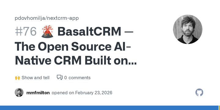 BasaltCRM – The Open Source AI-Native CRM Built on Next.js 16