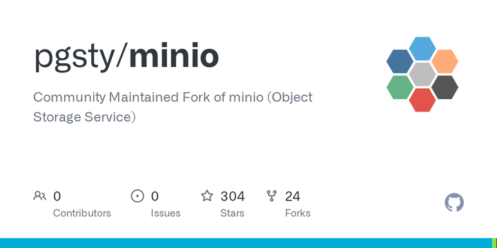 Community-maintained fork of MinIO, maintained by Pigsty