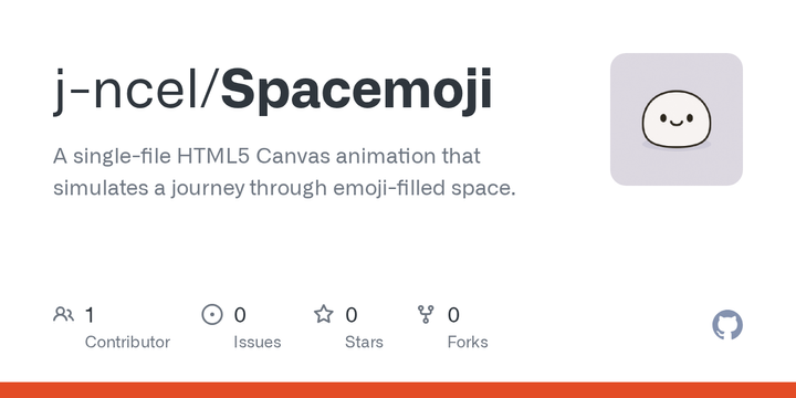 Show HN: Spacemoji – 3D emoji-filled apace warp simulation in a single HTML file