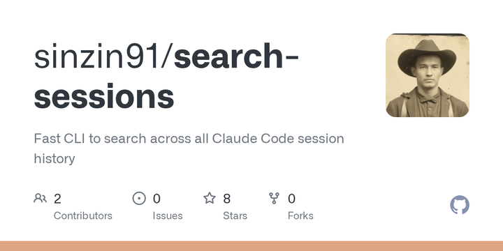 Show HN: Search-sessions – Search all your Claude Code session history in <300ms