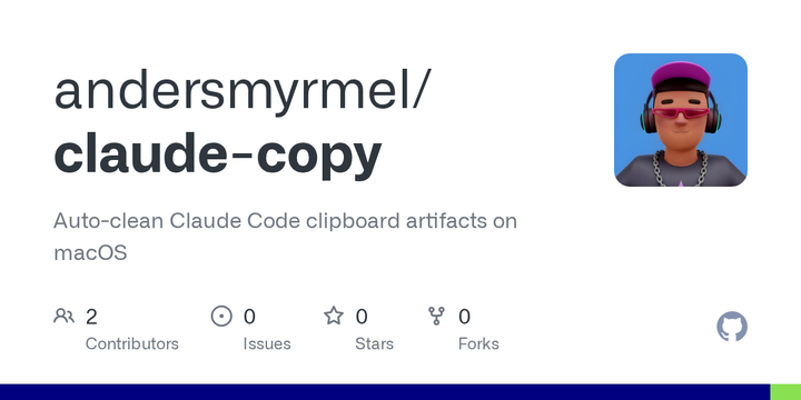 Show HN: Claude Copy – Drop-in fix for Claude Code's broken copy-paste