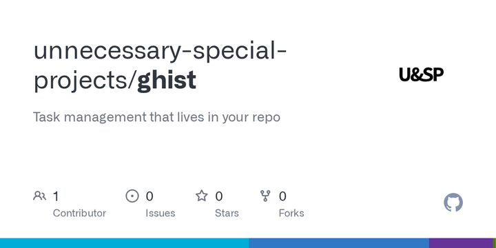 Ghist – Task management that lives in your repo