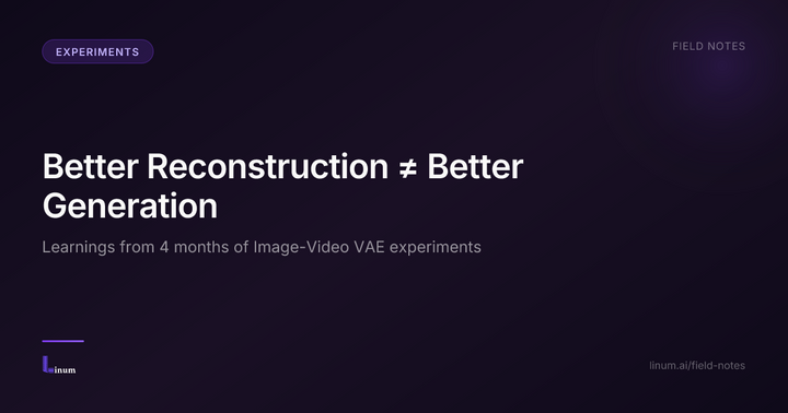 Show HN: Open-Weight Image-Video VAE (Better Reconstruction ≠ Better Generation)