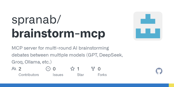 Show HN: Brainstorm-MCP – Let GPT, DeepSeek, and Groq Brainstorm Together