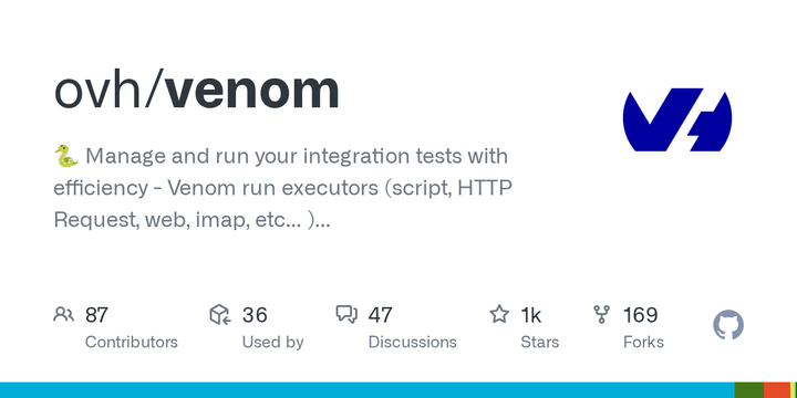 Venom, run integration tests with efficiency